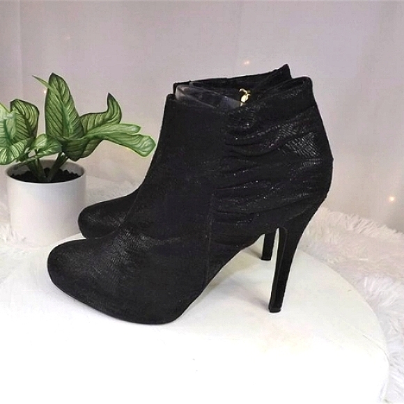 Colin Stuart Shimmer Black, Size 9, Ankle Booties - Picture 2 of 7